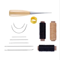 leather sewing tool set 12pcsset needle awl wax thread stitching accessories leathercraft shoe sofa repair stitchcraft