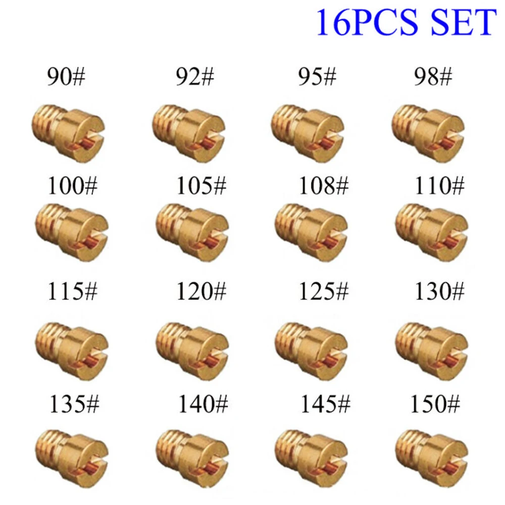 

16x Carb Carburetor Main Jet Kit For PWK Keihin OKO CVK 90,92,95,100,105,108-150