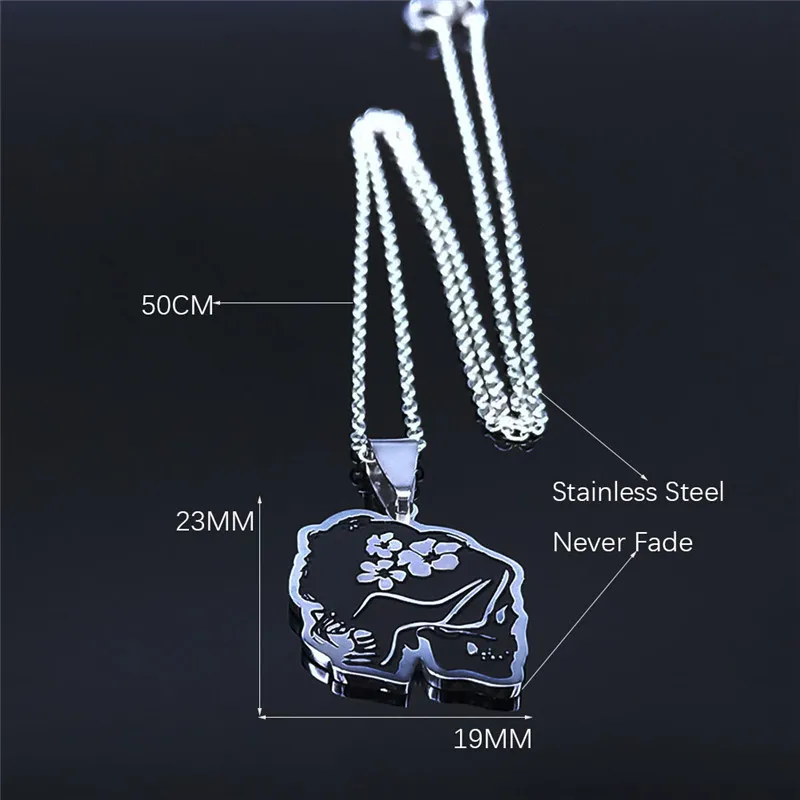 

British Noble Skeleton Stainless Steel Couple Necklaces Women/Men Black Color Necklace Jewelry Valentine's Day Gift NXS03