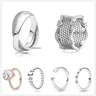 Женское кольцо с кристаллами, из серебра 925 пробы