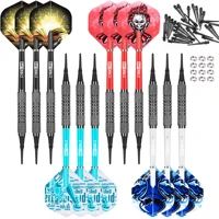 cyeelife 912141822g soft tip darts set 12 packs with 4 colors pvc shaftsmetal spring o rings30 plastic points