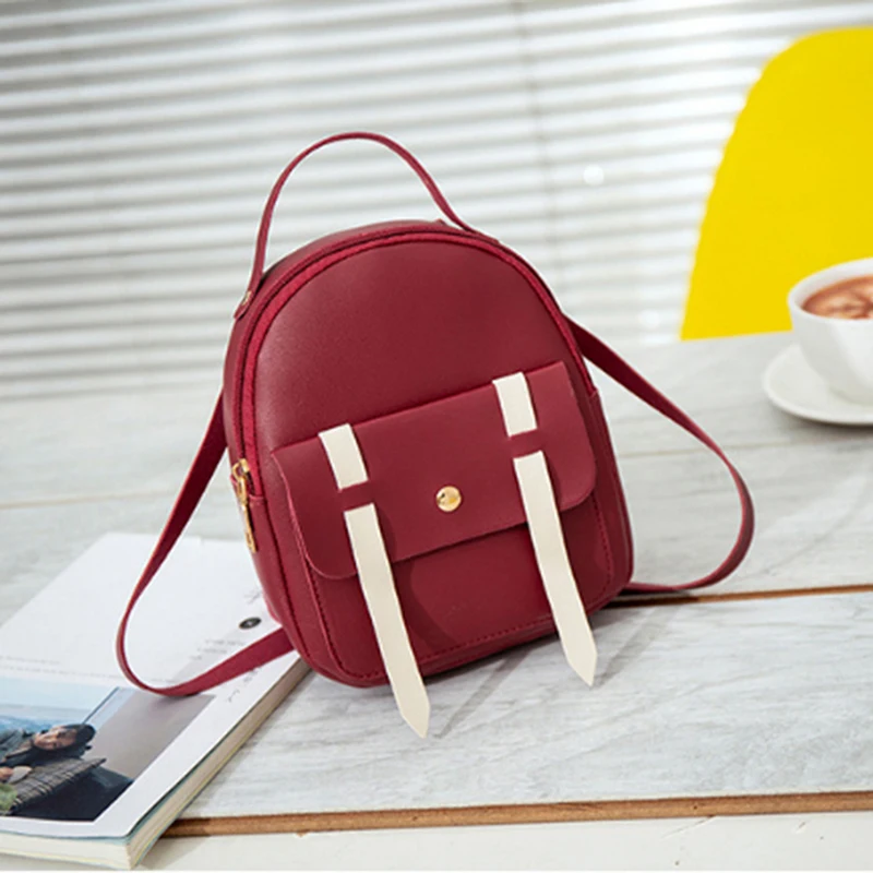 

Korean Mini Backpack 2020 New Shoulder Bag Hot Sale Fashion women Backpack Solid Versatile