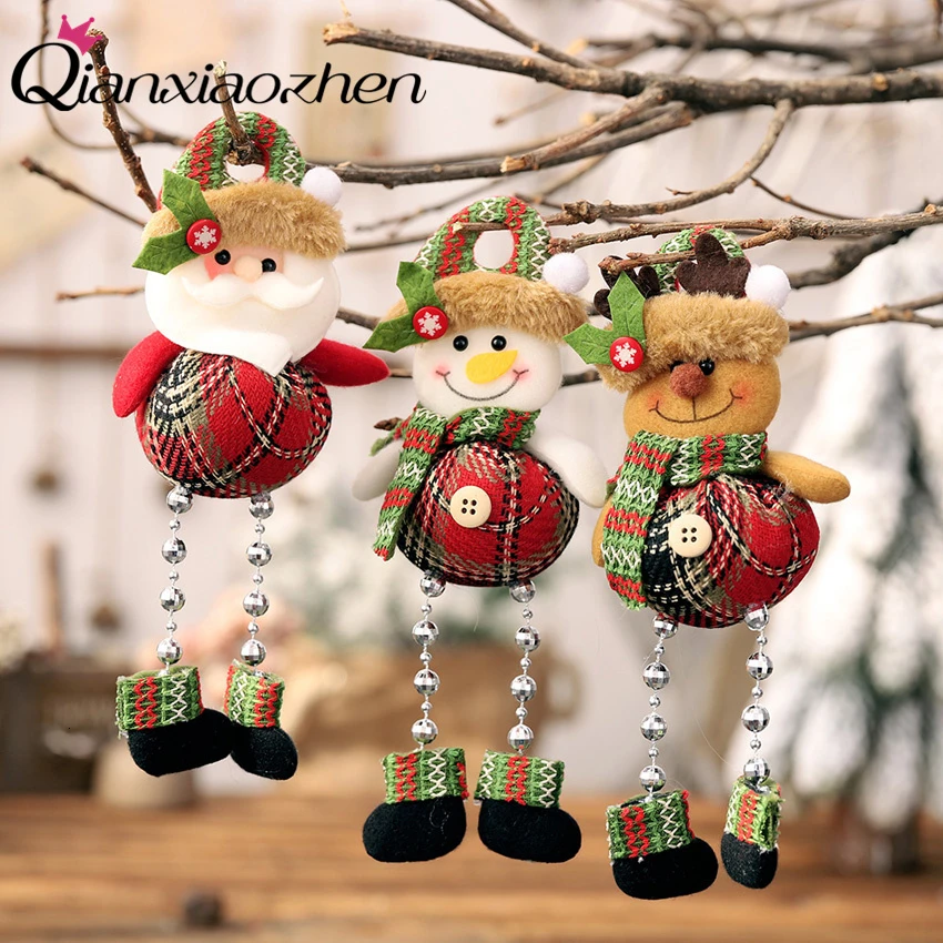 

Qianxiaozhen Santa Claus Snowman Xmas Tree Hanging Christmas Tree Decoration Christmas Ornaments Christmas Decorations For Home