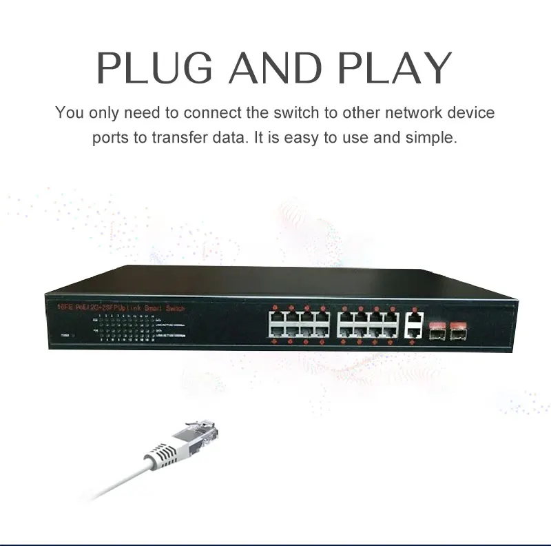 MoGood 16 портов PoE 100M коммутатор, 2 порта 1000M uplink, для CCTV IP poe камеры 250 метров дальность передачи