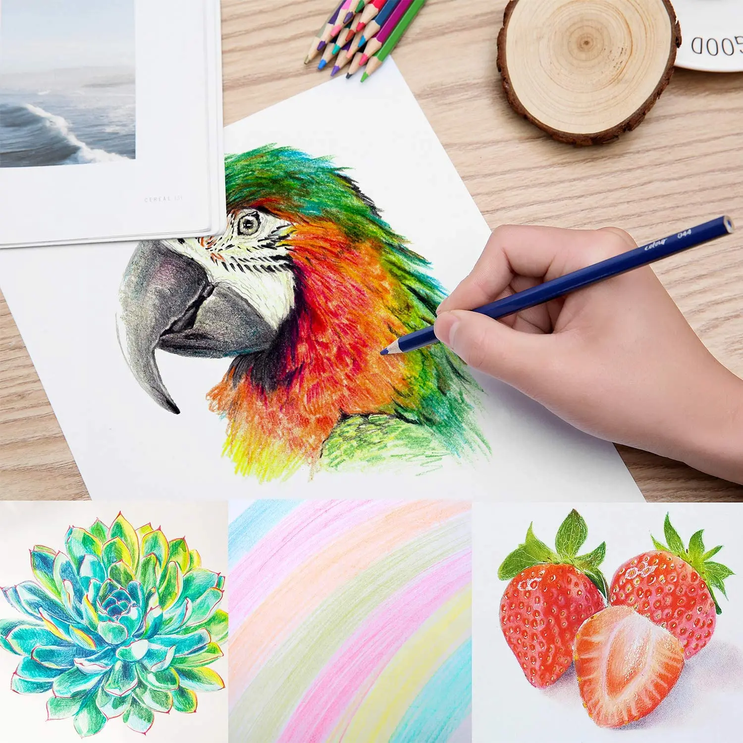 Набор цветных карандашей Tingeart 36 цветов мягкий сердечник художественные цветные