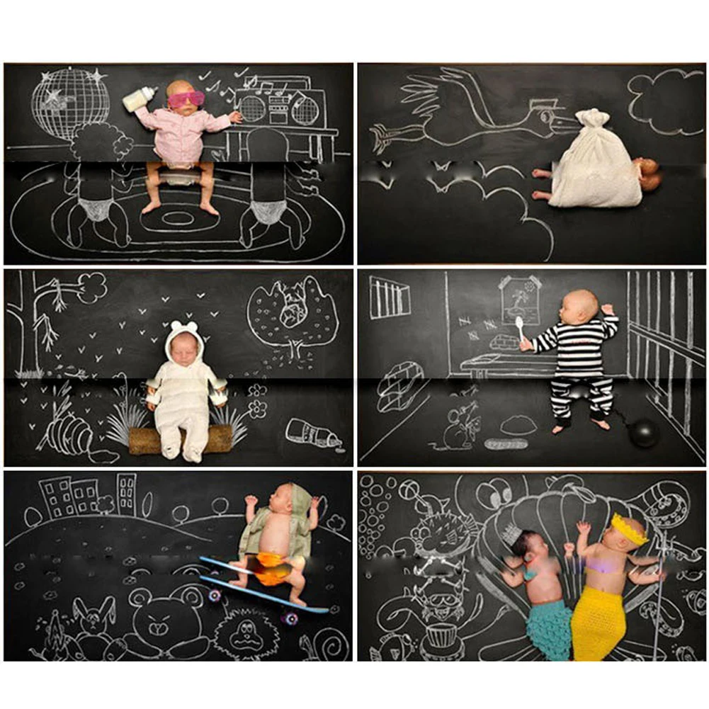 

Blackboard Chalk Board Stickers Removable Vinyl Draw Decor Mural Decals Art Graffiti Wall Sticker For Kid Rooms 45 x 200cm