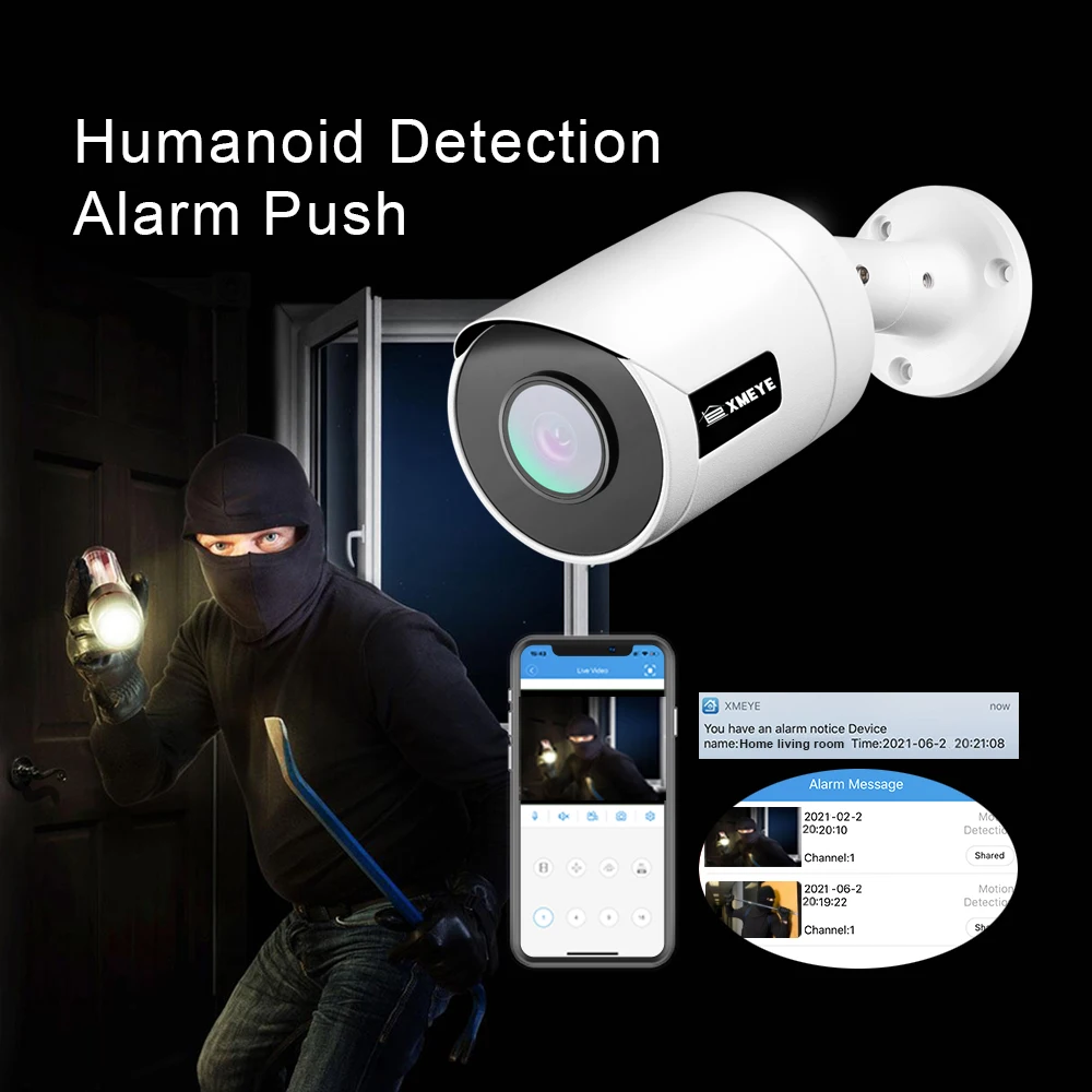 Купить Водонепроницаемая IP-камера видеонаблюдения, 5 Мп, с ИК-подсветкой