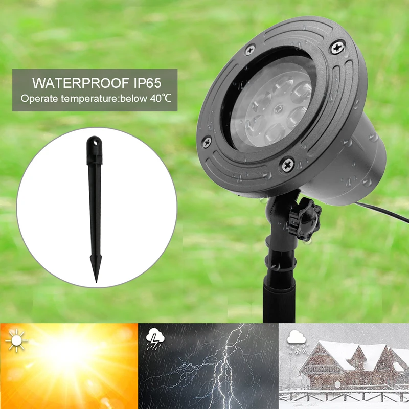 Новый лазерный проектор IP65 движущийся снег снежинка светодиодная сценическая