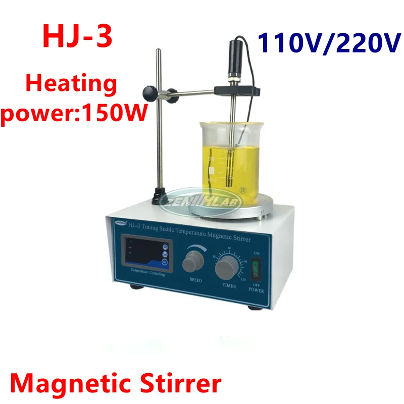 

New HJ-3 Constant Temperature Magnetic Stirrer Heating Power 150W Laboratory Digital Magnetic Mixer Hotplate Heater 110V/220V