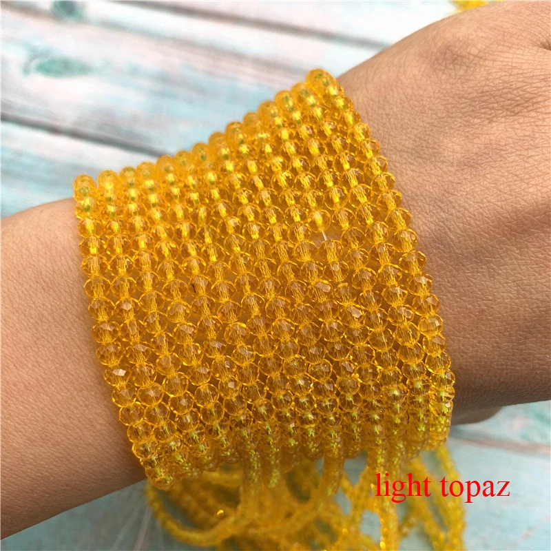 Бусины стеклянные 2/4/6 мм 1 нить самодельные Украшения Аксессуары ожерелье с