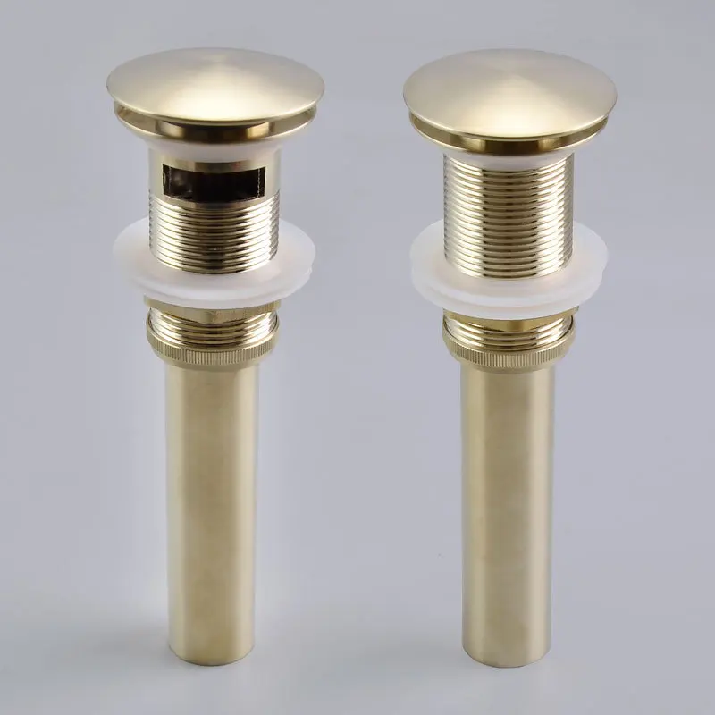 Матовая Золотая раковина для раковины Выдвижная сливная ванной комнаты Слив с