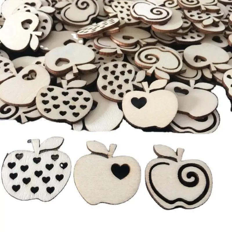 25 шт. деревянные вырезы яблока для творчества | Дом и сад