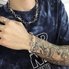 Уникальный мужской браслет в стиле хип-хоп, готический, панк, серебристый, с шипами, металлическая цепочка для пар