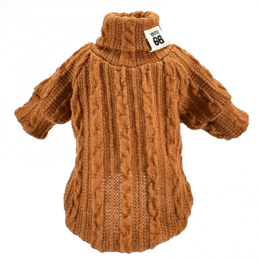 Осенняя акриловая однотонная водолазка для домашних животных вязаный мягкий и