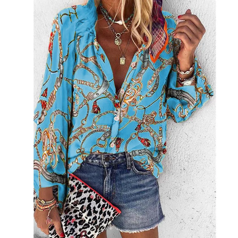 Женская Повседневная рубашка с длинным рукавом и воротником стойкой|Рубашки| |