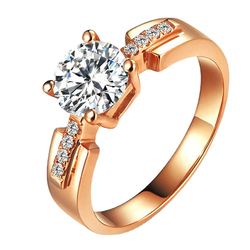 

S925 Sterling Silver Women's Ring Classic Luxury Four-claw Carat Diamond Jewelry Elegant and Exquisite Engagement Wedding Couple