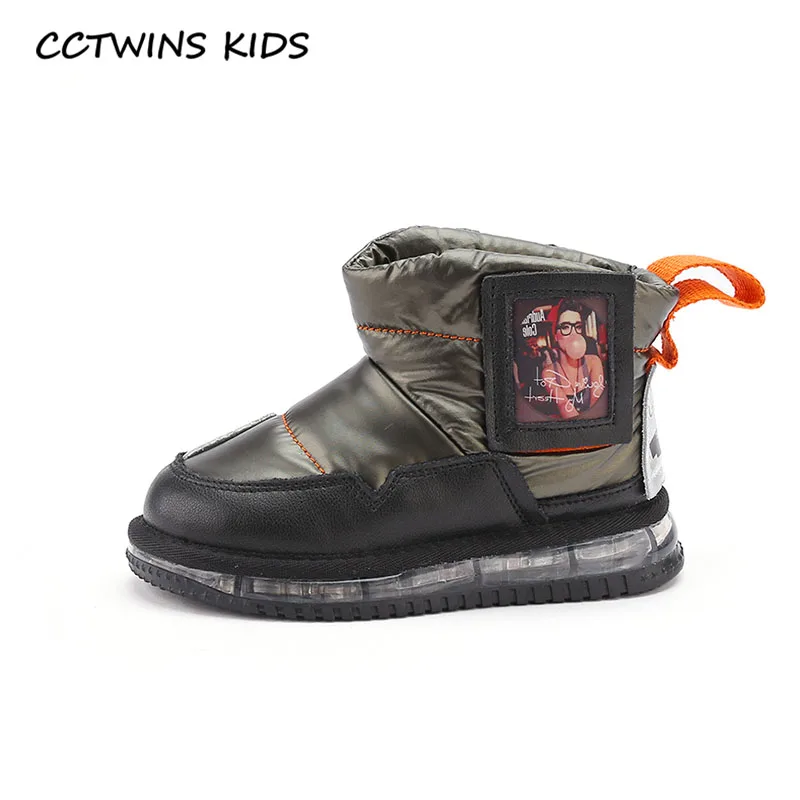 CCTWINS/детская обувь; коллекция года; зимние детские черные ботинки; брендовая теплая обувь для маленьких девочек; модные короткие ботинки для мальчиков; SNB101