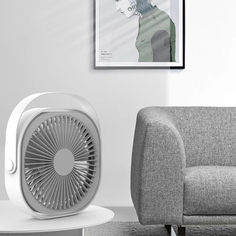 

USB Mini Fan Student Dormitory Fan Quiet Desktop Fan with 3 Fan Speed Office Bedroom Universal Fan