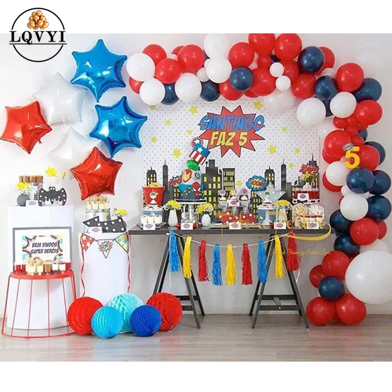 

78pcs red white ink blue Latex Balloons Arch Kit colorful Latex Ballon Wedding Birthday Party Garland Baby Shower Backdrop Decor