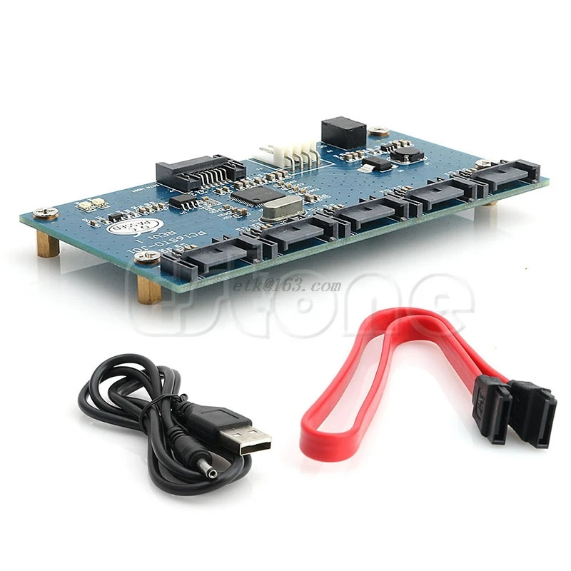 Переходная карта SATA с 1 на 5 портов (усилитель порта SATA) концентратор переходной