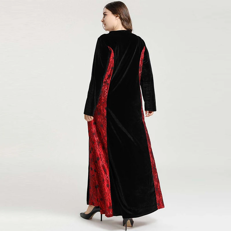 Мусульманское платье арабское исламское с длинными рукавами Среднего Востока
