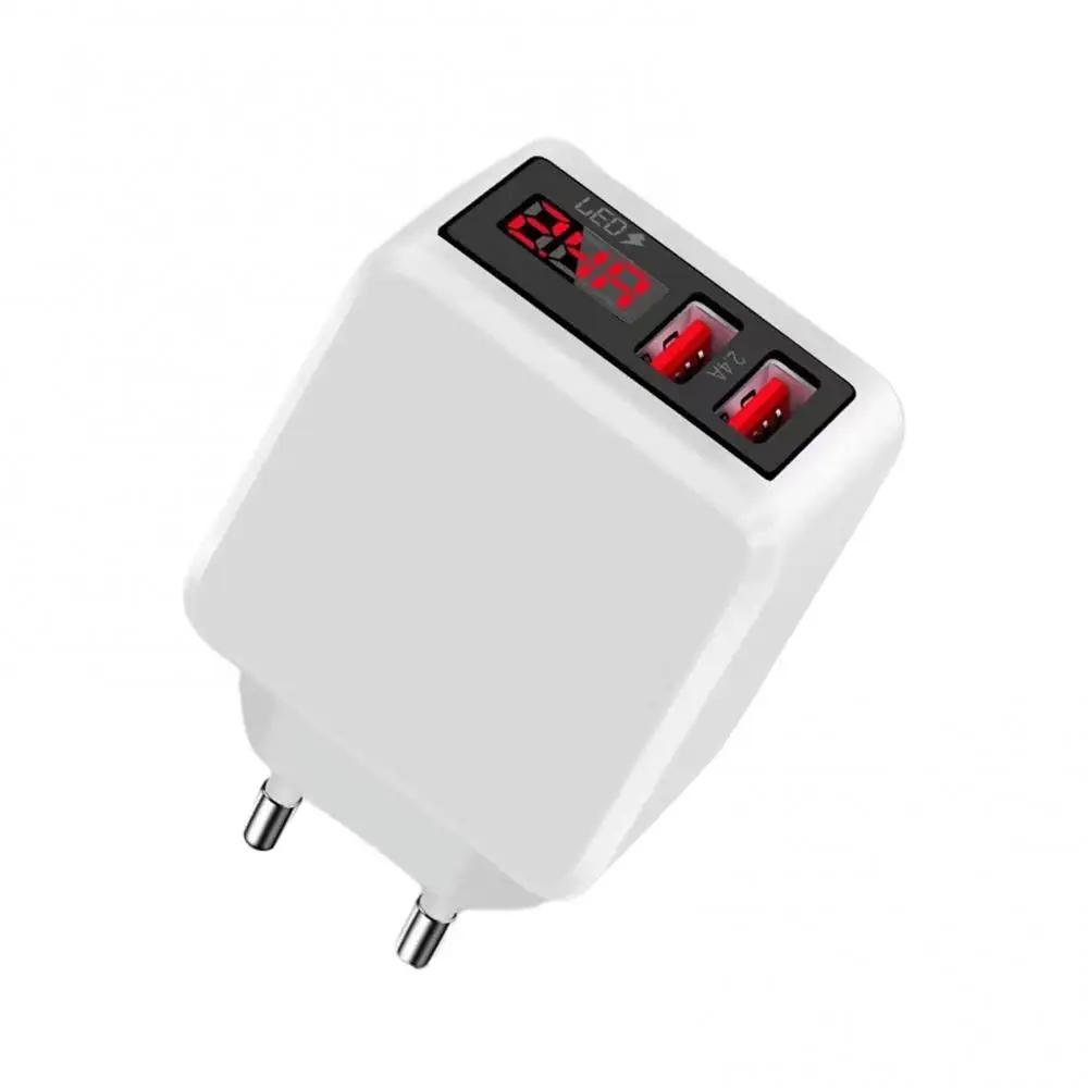 

3.1A Mobile Phone Fast Charging Charger with Dual-Port Digital Display Suitable For Home Travel Office
