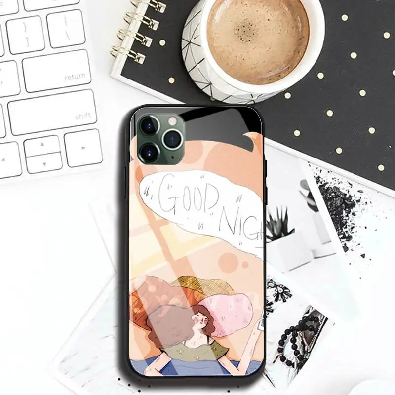 

Cartoon anime character Phone Case case For Iphone 11 Pro MAX XR X 7 8Plus SE2020 DIY Shockproof Glass Soft Silicone Edge