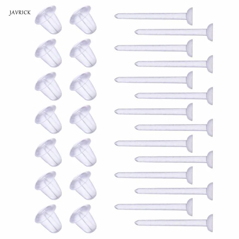 100 шт. невидимые пластиковые серьги гвоздики|Серьги-гвоздики| |