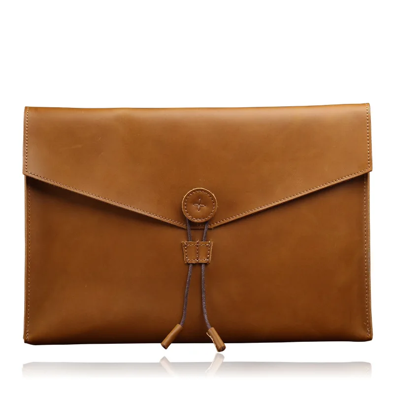 Men Bag Messenger Handbag Genuine Leather Women Brown Crazy Horse Business Briefcase For Man Document Holder A4 Hand 0021 | Багаж и сумки