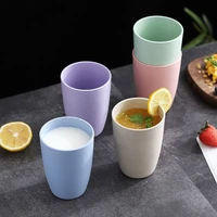 fashion creative wheat straw cup colorful portable reusable easy to cleaning cups for clean and drinking tool