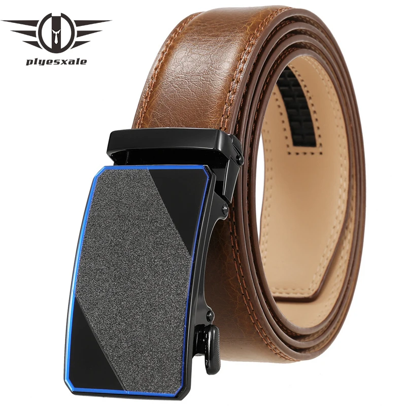 

Мужской ремень из натуральной кожи, с автоматической пряжкой из сплава