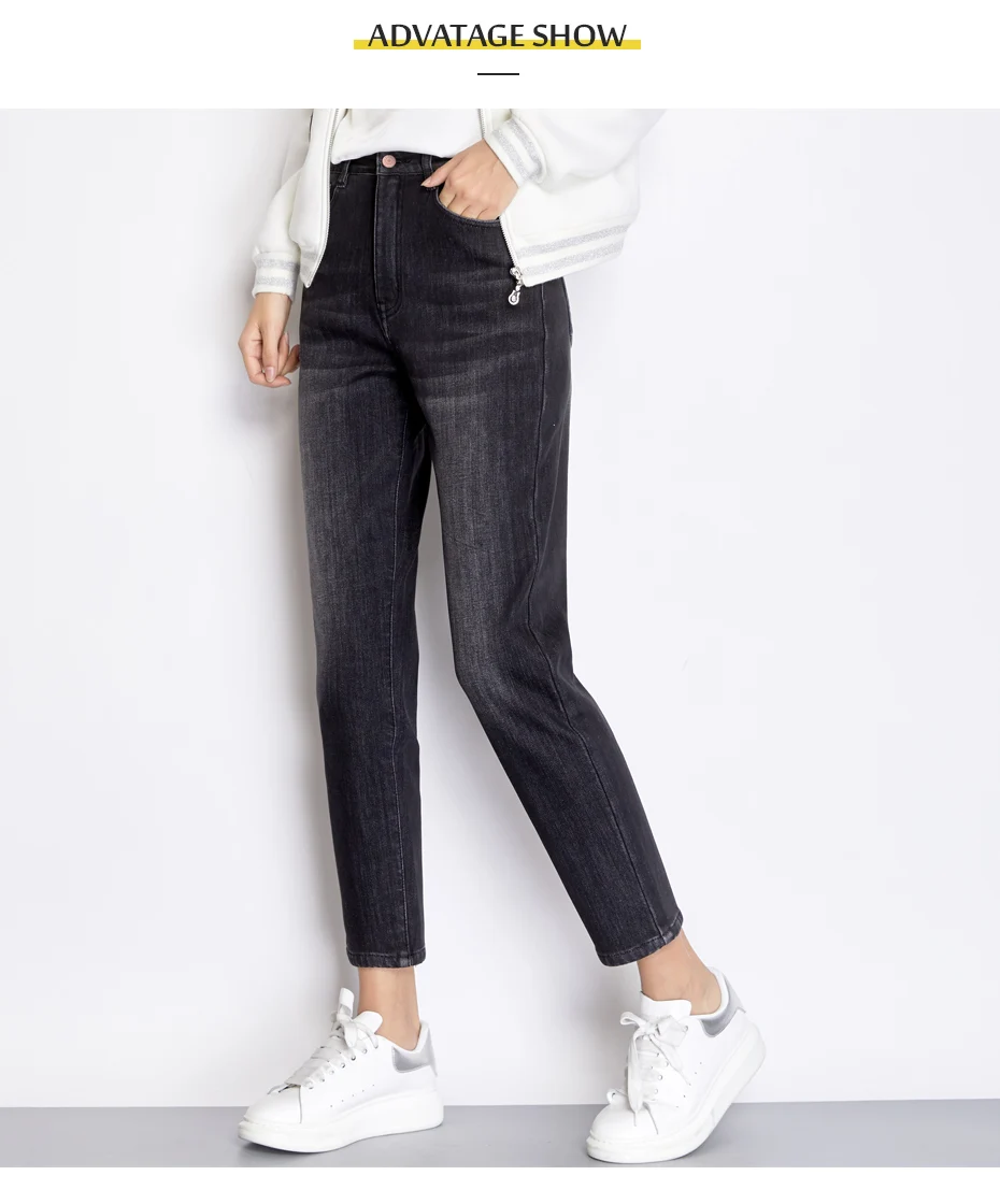 LEIJIJEANS, зимние, большие размеры, женские, низкие, эластичные, высокая талия, свободные, зауженные брюки, темно-серые, белые и вельветовые, теплые джинсы