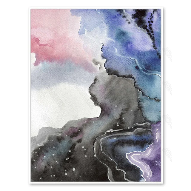 

Decorative Painting European Style Canvas Material Abstract Gray Pinks Purples White Blues Series Pattern Background Living Room