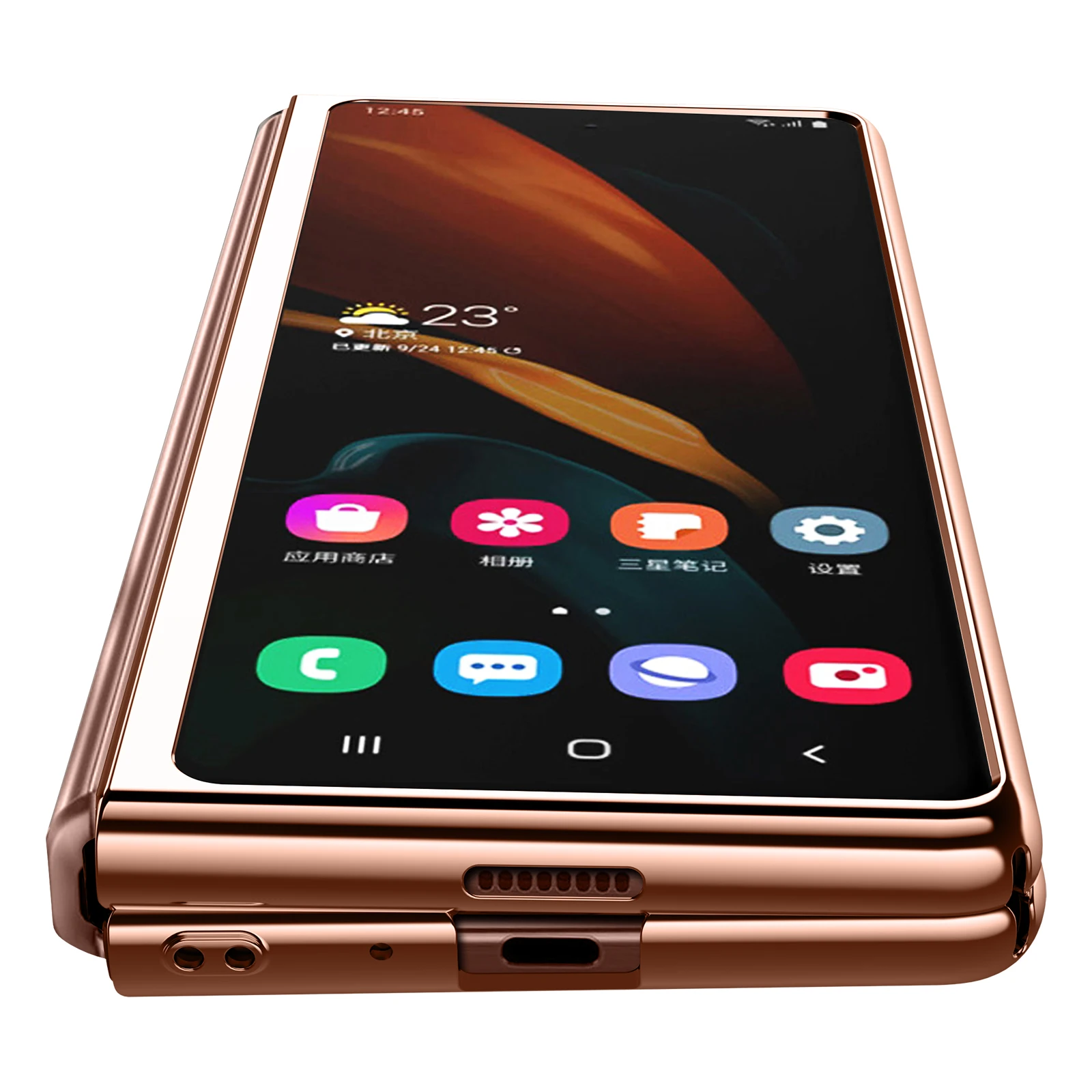 Z Fold 3 5G Case Luxury Plating Clear Transparent PC Hard Back Cover Capa For Samsung Galaxy Z Fold 2 Fold3 Full Protector Cover