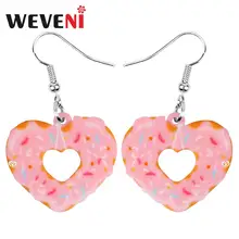 Серьги подвески в форме капли WEVENI акриловые серьги с аниме