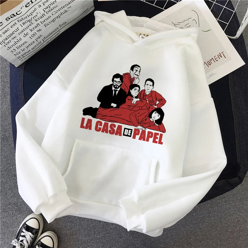 the house of paper bella ciao sweatshirt women funny cartoon hoodie la casa de papel hoody male 90s money heist hoodies unisex free global shipping