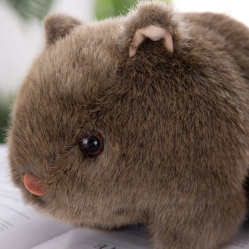 Новый милый коричневый и белый хомяк плюшевая игрушка мягкая имитация морской