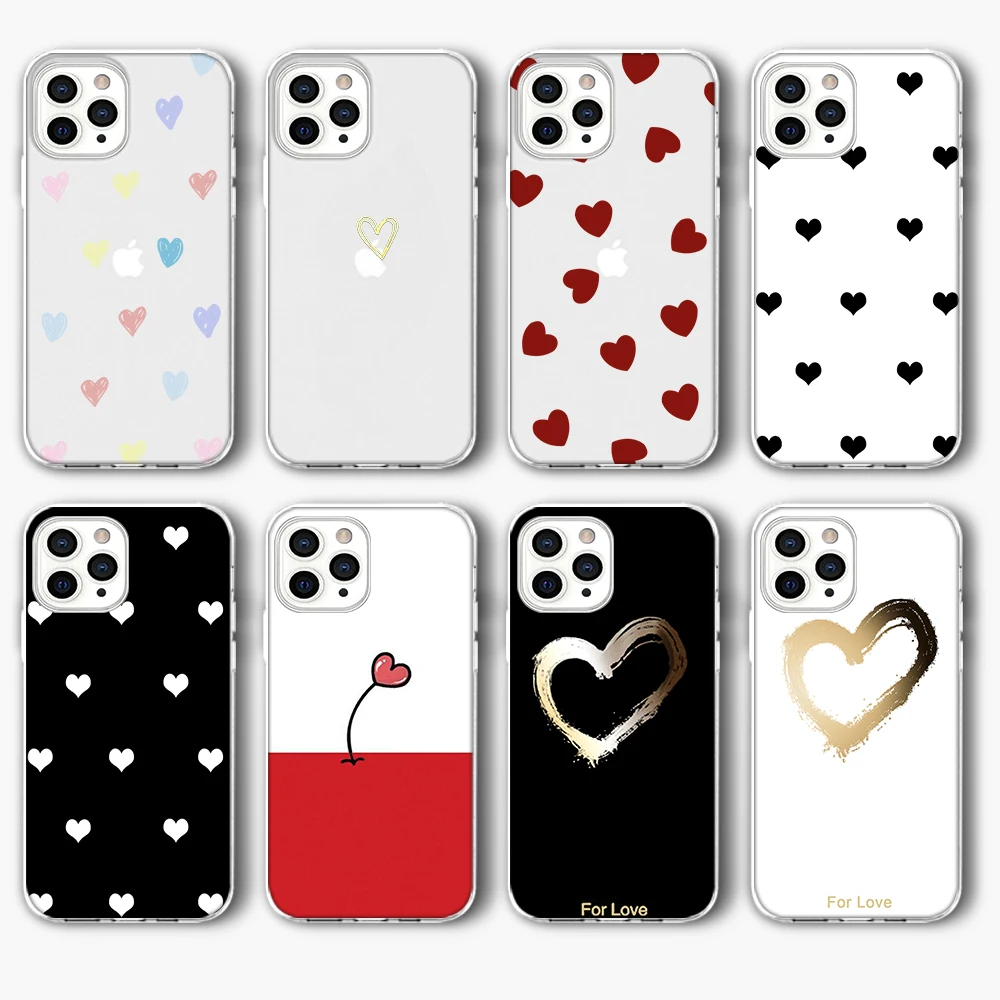 

Heart For Love Woman Fashion Funda Case for IPhone 13 Case for IPhone 13 12 11 Pro XR XS Max Mini 7 X 8 6 6S Plus 5S SE 2020 TPU