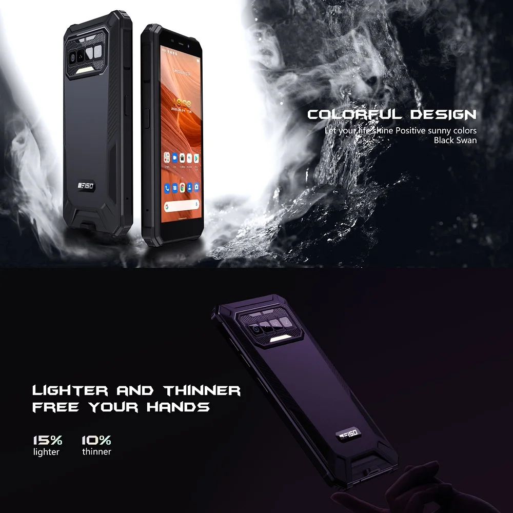 Прочный смартфон IIIF150 H2022 4G LTE 4 Гб + 32 ГБ 5 дюйма HD 4800 мАч Android 11 фотокамера 13 МП
