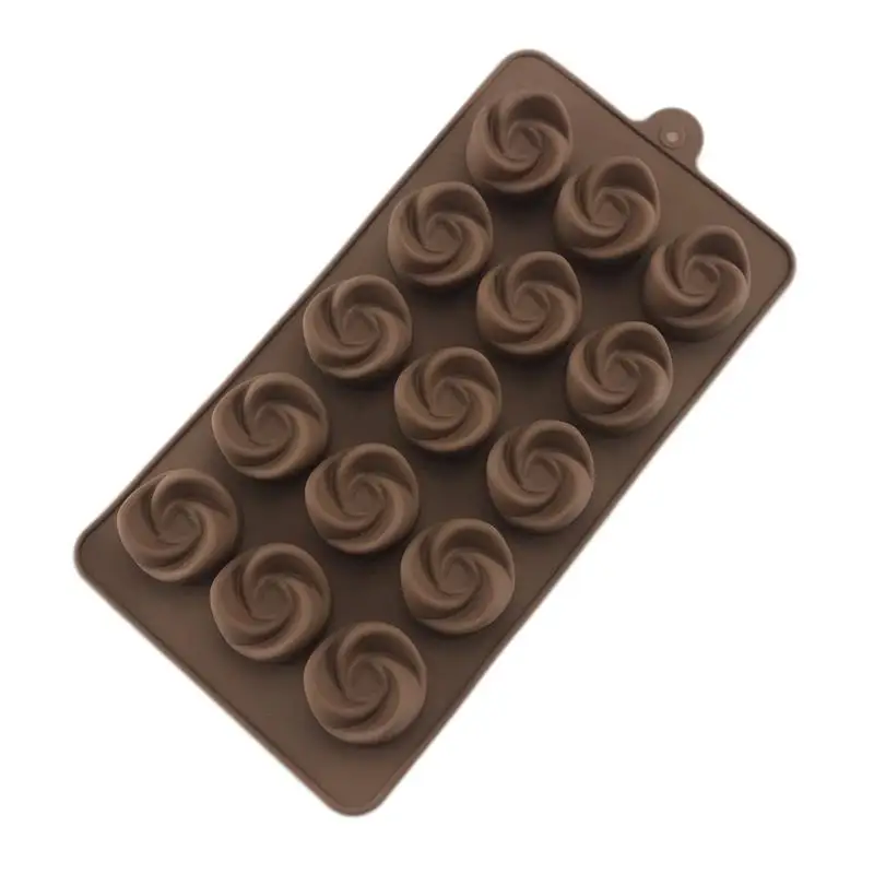 

15 Cavity Cake Mold Silicone DIY Rose Flower Shape Candy Jelly Decoration Mold Homemade Fondant Chocolate Baking Mould Cake Tool