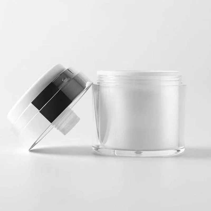 

Cosmetic Jar Empty Acrylic Cream Cans,Vacuum Bottle,Press Jar,Airless Cosmetic Portable Container Cream use travel O3K6