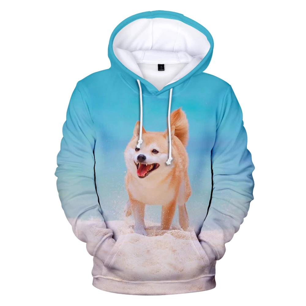 

Kawaii Shiba Inu 3D Hoodies Boys/Girls Fashion Long Sleeve Hooded Sweatshirt Casual Funny Akita Dog Clothes Mankind s Friends