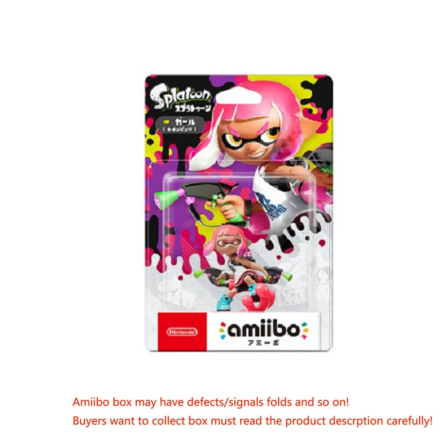 Inkling Girl Neon Amiibo Splatoon2 фигурки чернильный мальчик девочка кальмар жемчужина пристани для NS - Цвет: Inkling Girl Neon