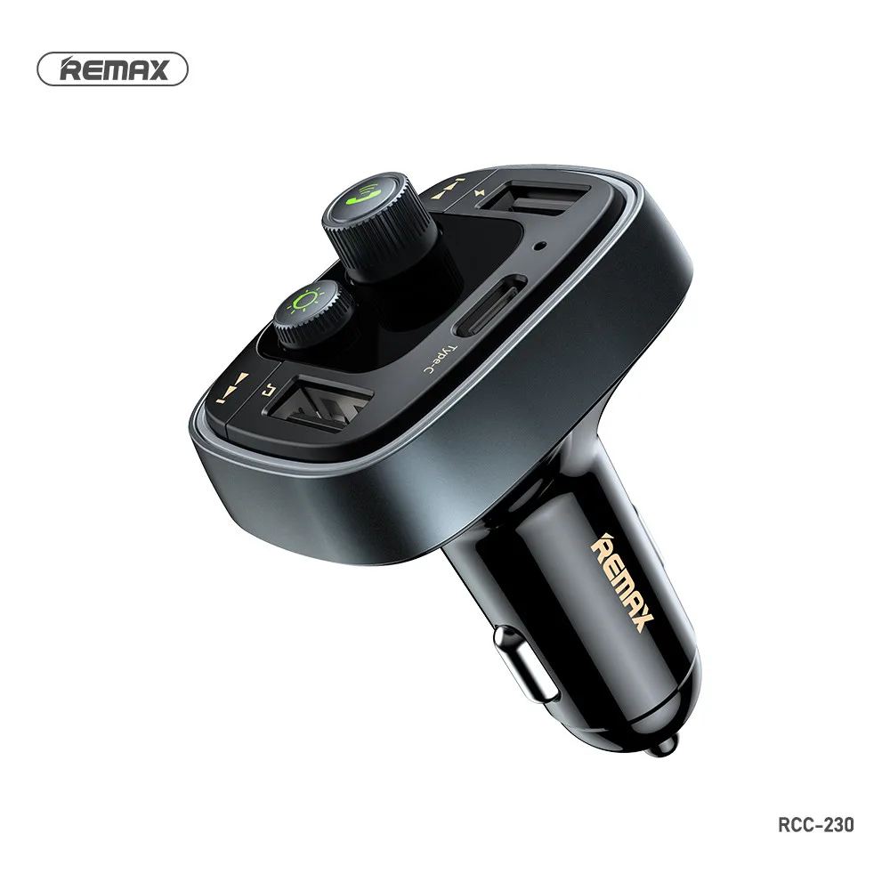 Автомобильное зарядное устройство Remax Bluetooth 5 0 FM-передатчик два USB/Type-c 4 8 А быстрая