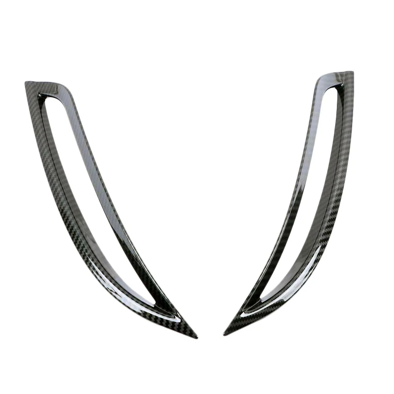 Car Rear fog light frame decoration bright strip sequins ABS Carbon Fiber Look for Tesla model 3 accessories | Автомобили и