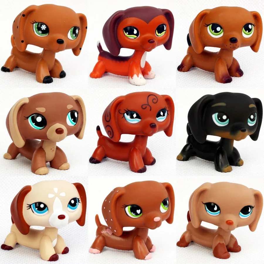 LPS кошка оригинальные маленькие игрушки из коллекции pet shop собаки породы такса #675