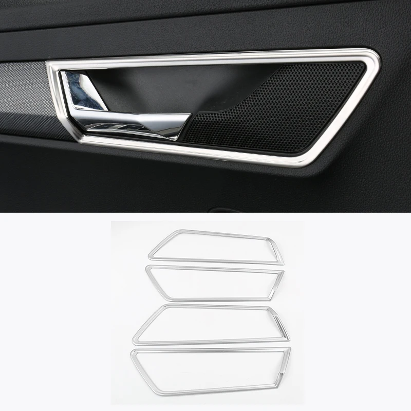 

Car Interior Door Handle Handrail Trim Frame Cover Bezel Stickers Decoration styling 4Pcs/Set For Skoda Karoq 2017 2018