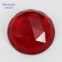 round shape red rose cut glass beads stones flat bottom loose glass gems 8mm wholesale beads for jewelry making free shipping