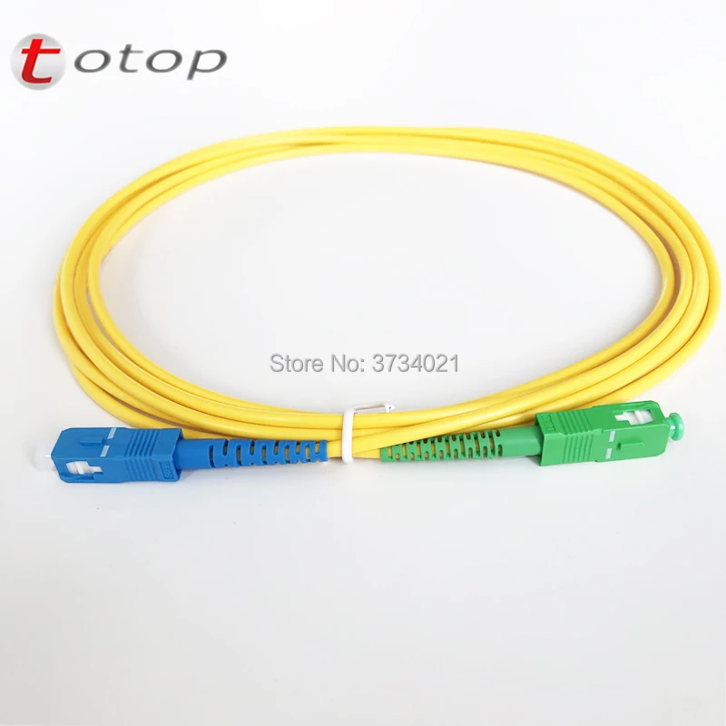 50 шт./лот SC/APC FC/UPC LC/APC SC/UPC 3 м в длину 0 мм G657B3 желтый оптоволоконный