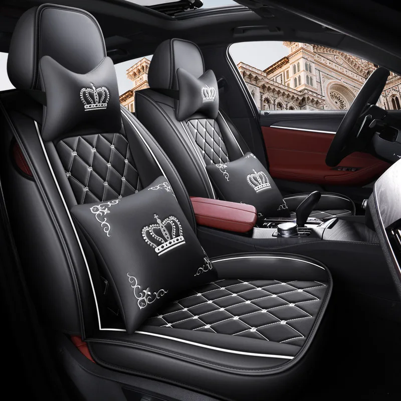 

Front+Rear Car Seat Cover for CADILLAC Escallade CTS ATS CT6 DeVille XTS SRX XT5 CTS-V STS DTS SLS XLR